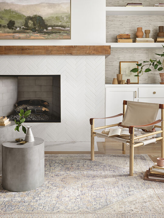 Carlisle CAR03 Blue/Ivory 7'10" x 10' Rug