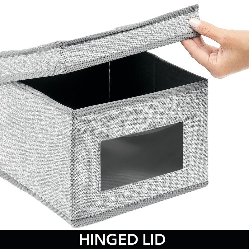 mDesign Soft Fabric Closet Storage Organizer Box image number 7
