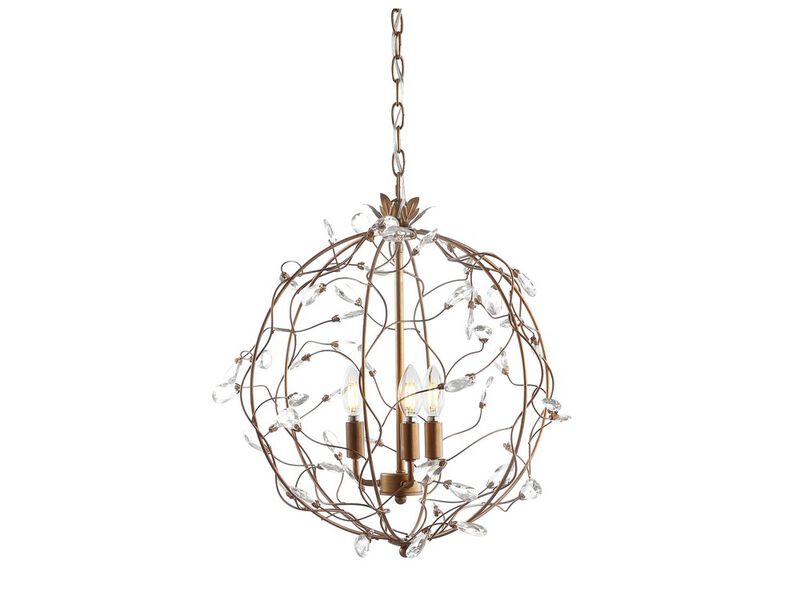 Isabelle Adjustable Metal/Glass LED Pendant