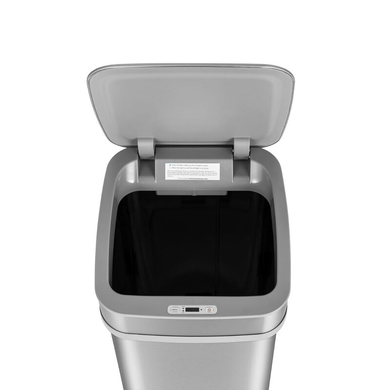 Ninestars Nova&sup2; Series 13-Gallon Square Odor-Neutralizing Smart Trash Can