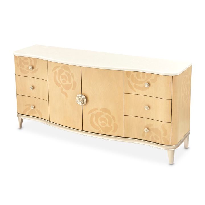 Michael Amini Camellia Field Dresser - Caramel
