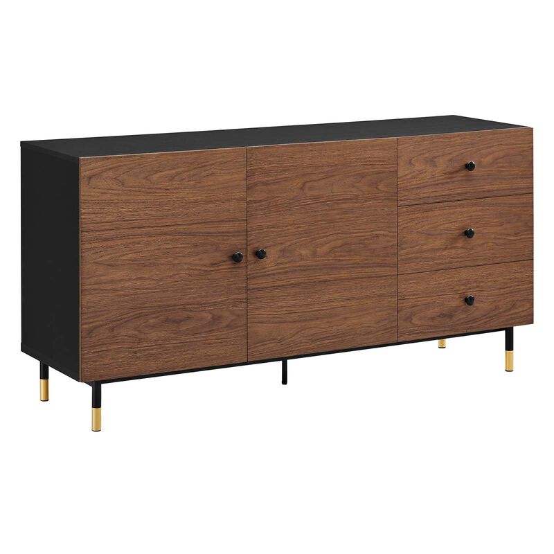 Modway EEI-6283-BLK-WAL Nexus Storage Cabinet Sideboard, Black Walnut image number 0