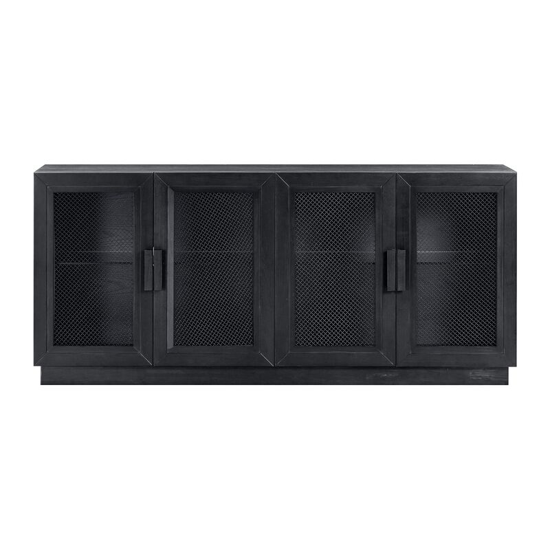 TOV Nolan Black Wood Media Console, 72.2" W x 32.3" H image number 3