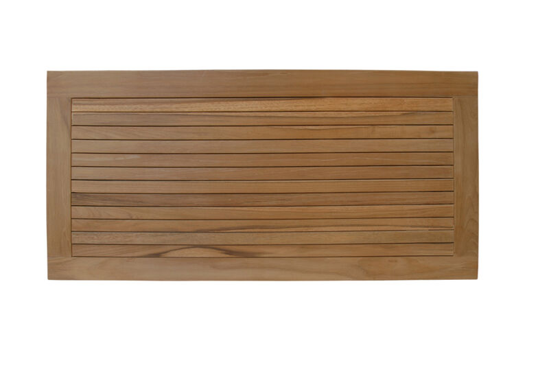 HomeRoots Natural Teak 39" Shower Mat image number 0