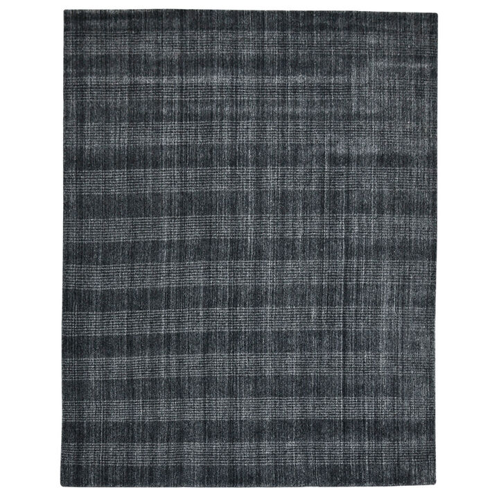 HomeRoots Wool Plaid Hand Woven Area Rug