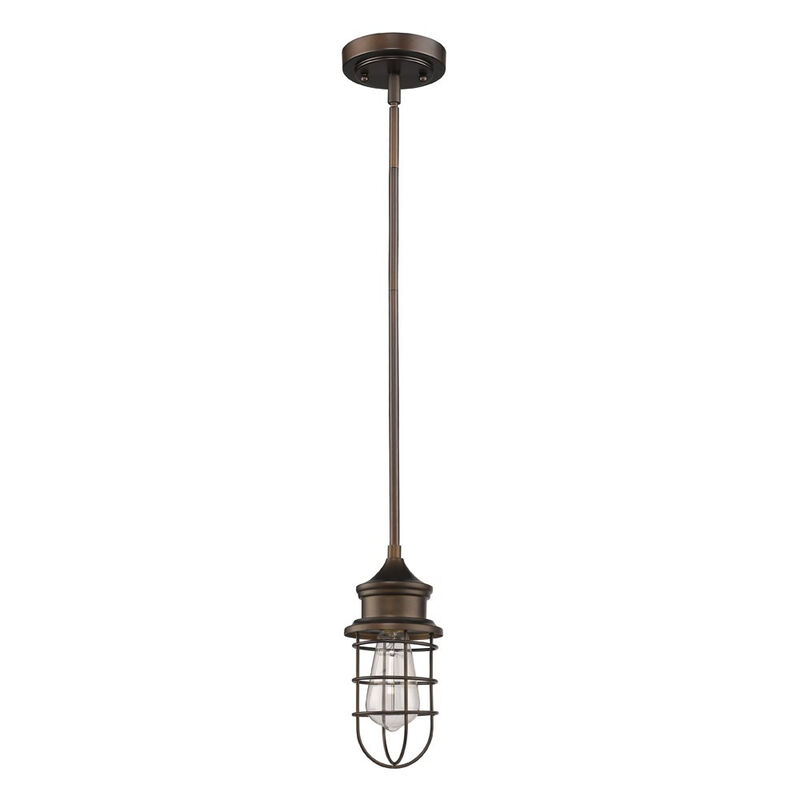 Hivvago Bronze Lantern Metal Dimmable Ceiling Light With Bronze Shades