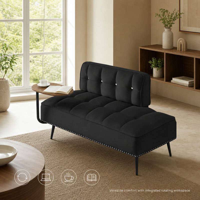 Modern Two-Seater Velvet Sofa image number 4