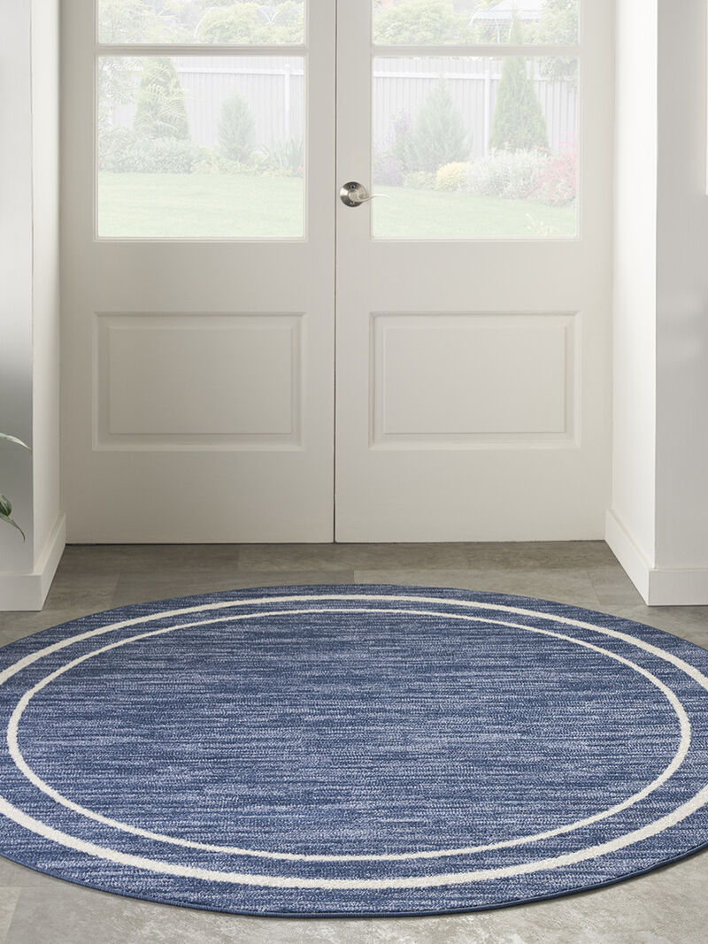 Nourison Essentials NRE02 Navy/Ivory 6' x Round Rug