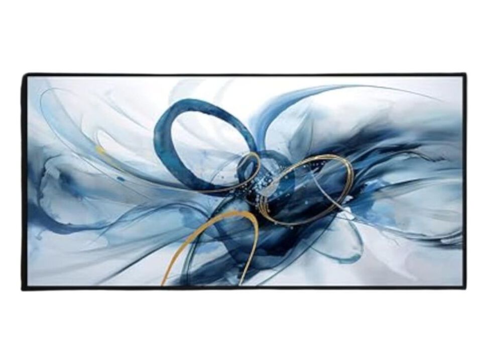 Frame Wall Art Modern Abstract Canvas Blue White Office Bedroom Decor