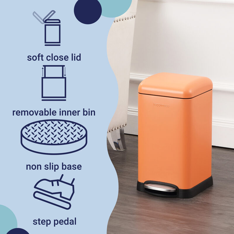 Betty Retro Mini Step-Open Trash Can