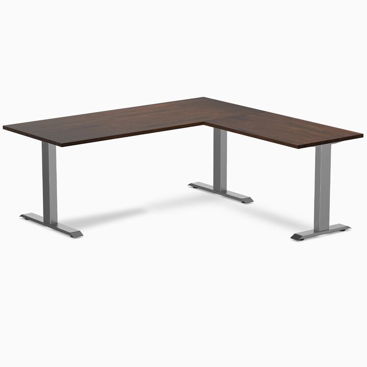 Desky Zero Rubberwood L-Shape Office Desk