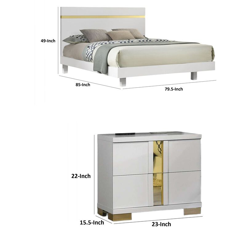 3pc Bedroom Set, Wood, 2 Nightstands image number 7