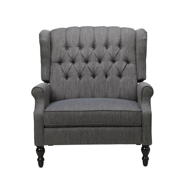 Streamdale Diamond Stitch Wingback Manual Recliner Comfort and Style United
