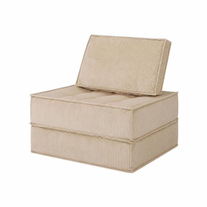 GOODSILO Modular Single Seater Sofa with DIY Multi-Combination Design, Skin-Friendly Fabric for Living Room