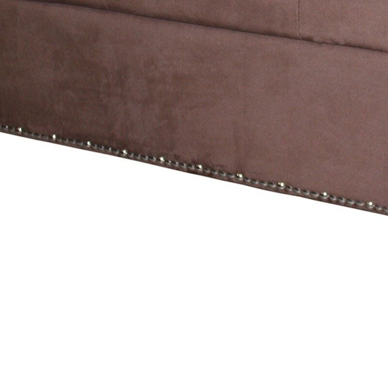 Premium Suede Upholstered Storage Bench &ndash; Comfortable Ottoman with Storage Space image number 4