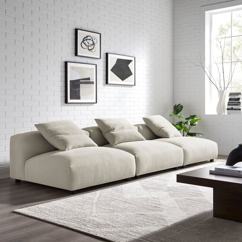 Solace 3-Piece Modular Upholstered Fabric Sofa image number 6