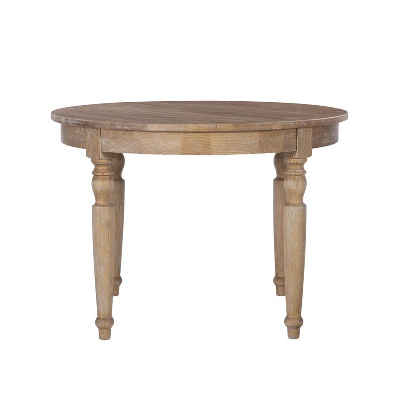 Linon Avalon Light Natural Brown Round Table image number 2