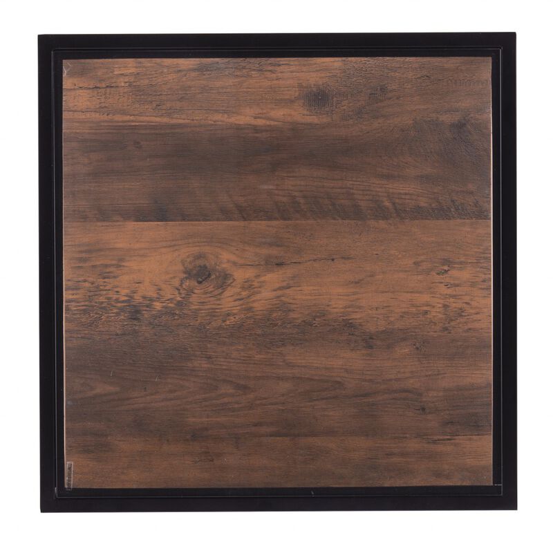 Hivvago 22 Inch Black Glass And Iron Square End Table With Drawer With Shelf