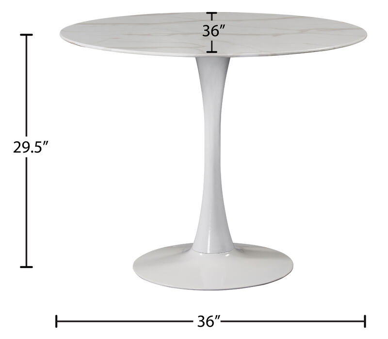 Meridian Furniture Tulip White Dining Table