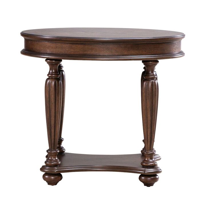 Liberty Furniture Allington Oval End Table for Living Room - Satin Sienna