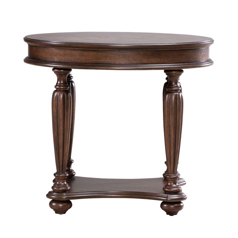 Liberty Furniture Allington Oval End Table for Living Room - Satin Sienna image number 1