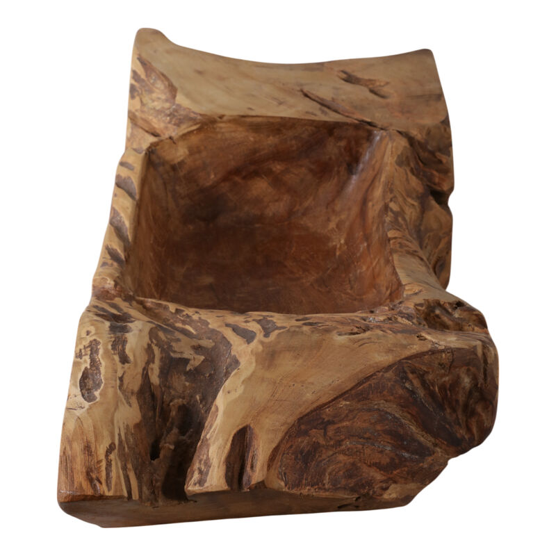 30x11" Teak Wood Bowl, Natural image number 2