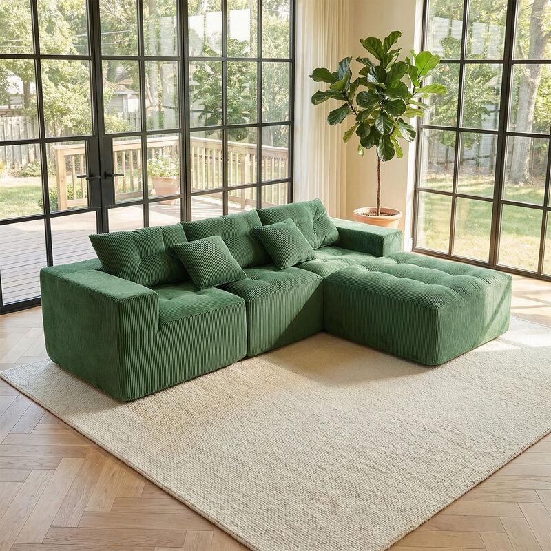 Frif L-Shaped Modular Compression Sofa image number 4
