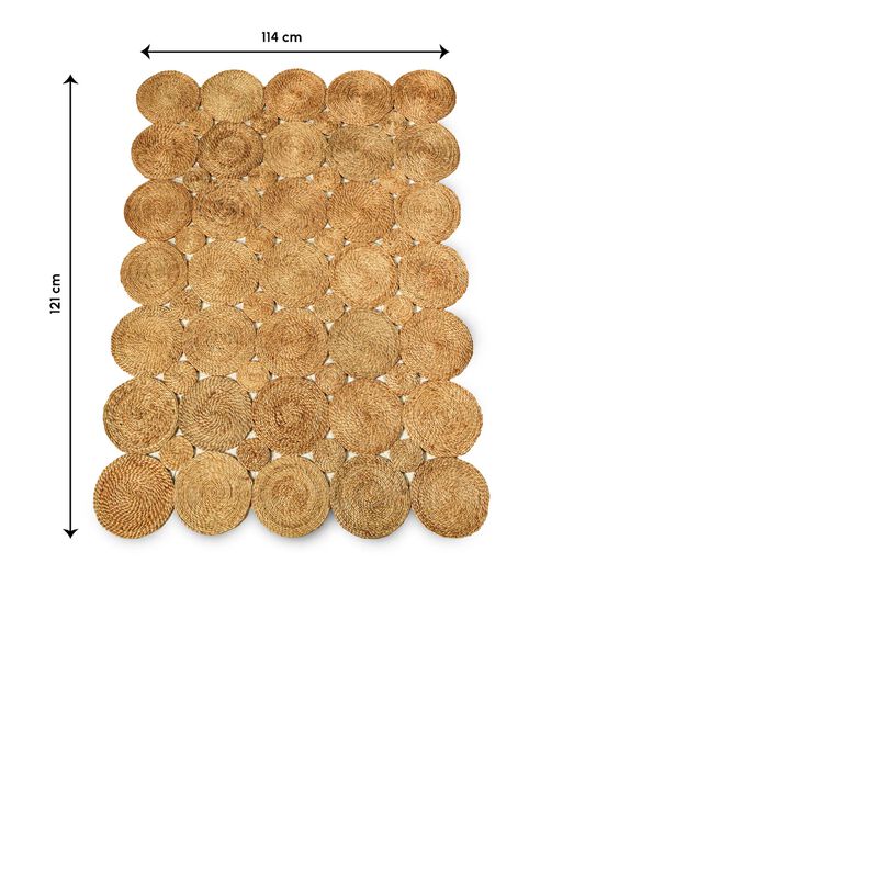 Hand Woven Geometric Patch Work Jute Rug image number 2