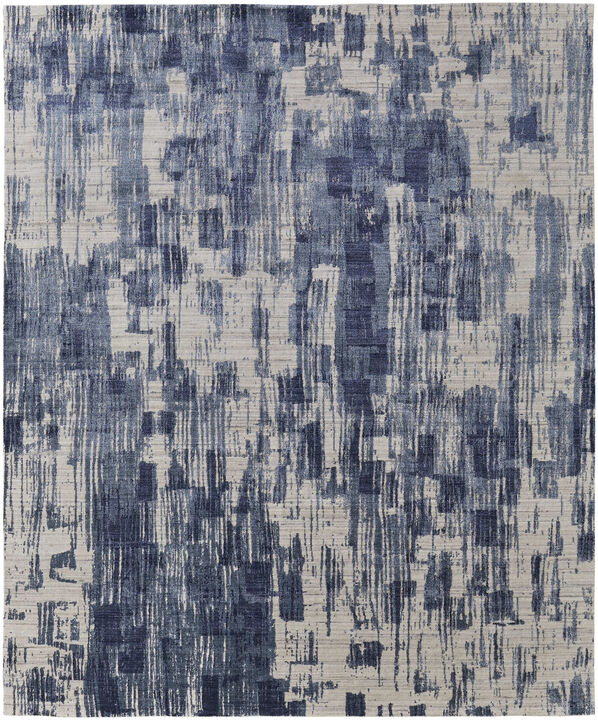 HomeRoots Abstract Hand Woven Worn Faded Area Rug