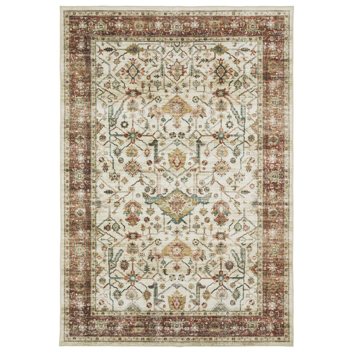 HomeRoots Oriental Distressed Area Rug