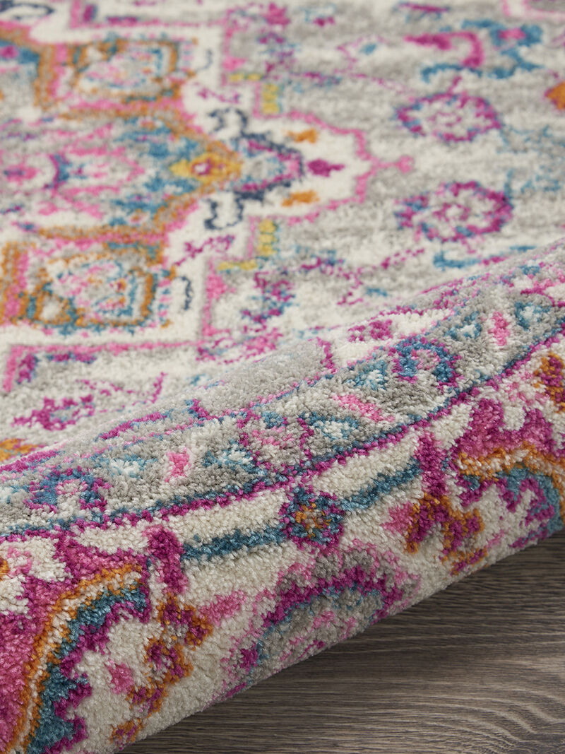 Passion PSN20 Light Gray/Pink 8' x Round Rug image number 4