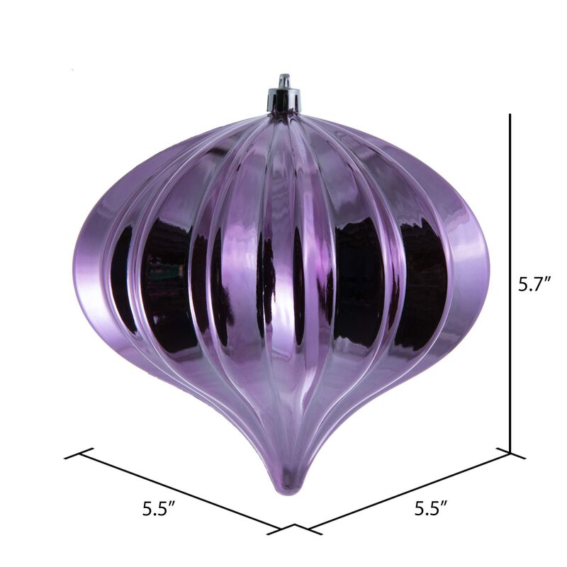 Vickerman 5.7" Pink Shiny Onion Christmas Ornament, UV Treated, Set of 3 image number 5