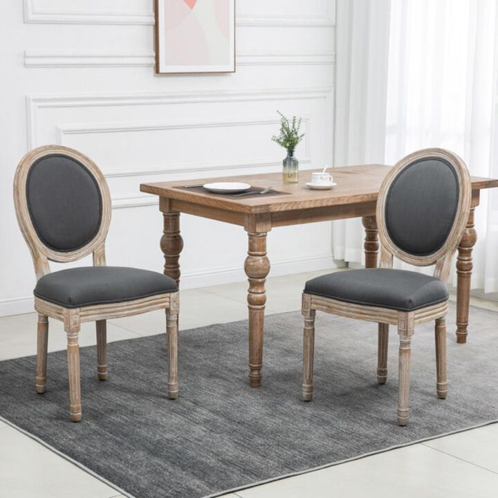 Set of 2 Modern Dining Chairs, Ergonomic Design with Cushioned Seat and Back, Home or Office Use