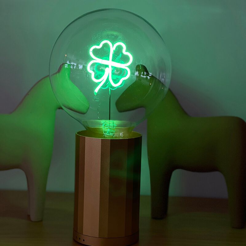 Bulb CLOVER Green with Base Table Lamp PORTABLE Pop image number 3