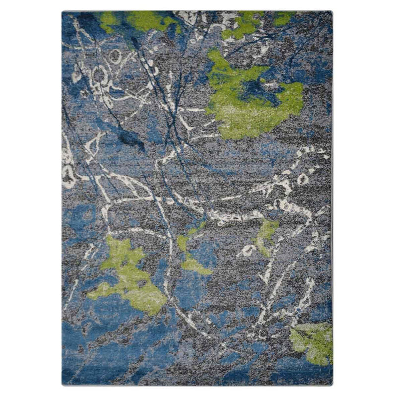 RUGSOTIC CARPETS MACHINE MADE HEATSET POLYPROPYLENE AREA RUGS  - Rectangle Shape, Floral Modern Design, Midium Pile Machine Made Area Rugs for Living Room (M00018) image number 0