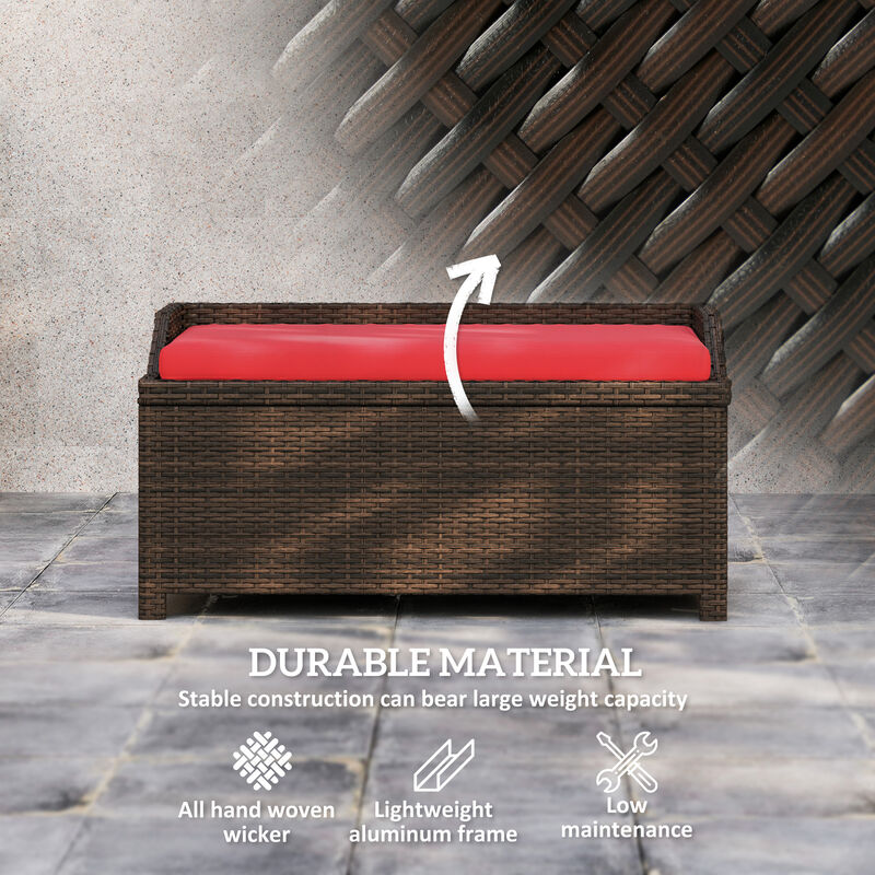 Rattan Storage Box For Patio Storage Purpose image number 1