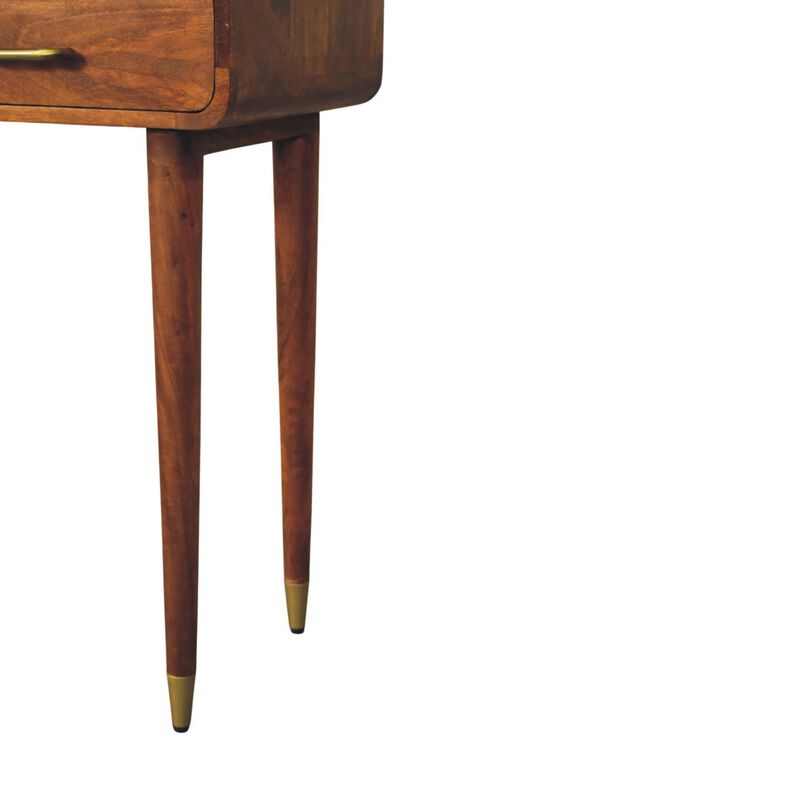 Artisan Furniture Solid Wood Valenza Curved Console Table, Brown image number 6