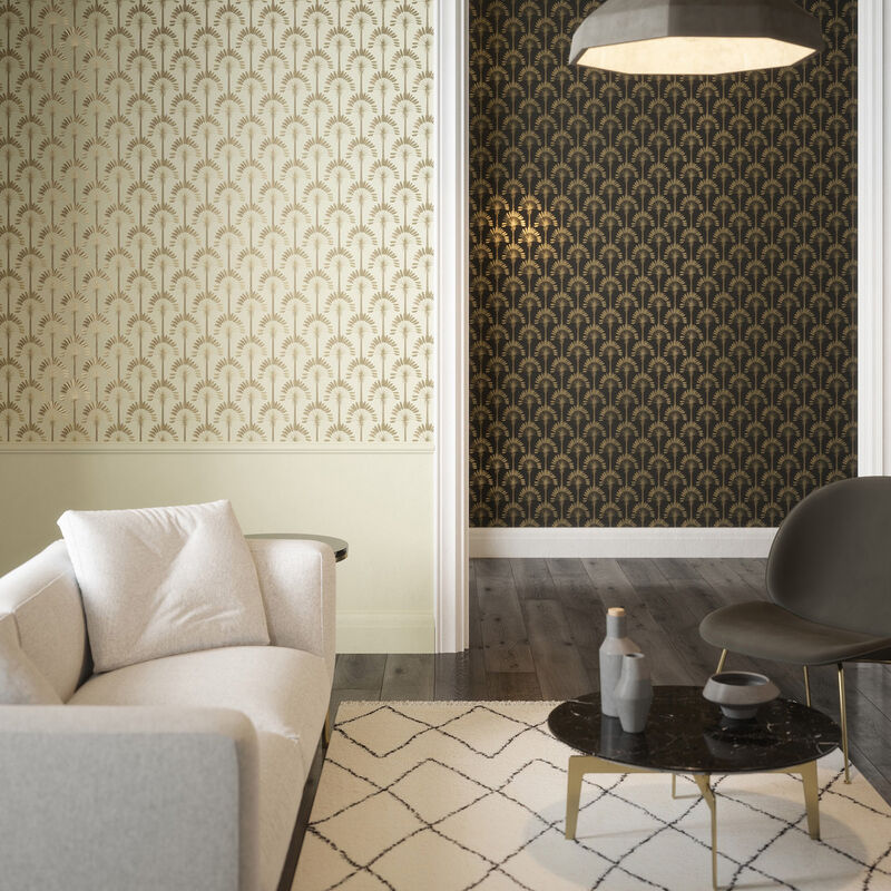 Sylvia Gold Palm Palace Wallpaper image number 1