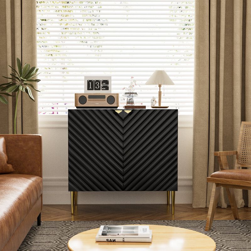 2-Door Locker Accent Storage Cabinet with Tapered Support Legs