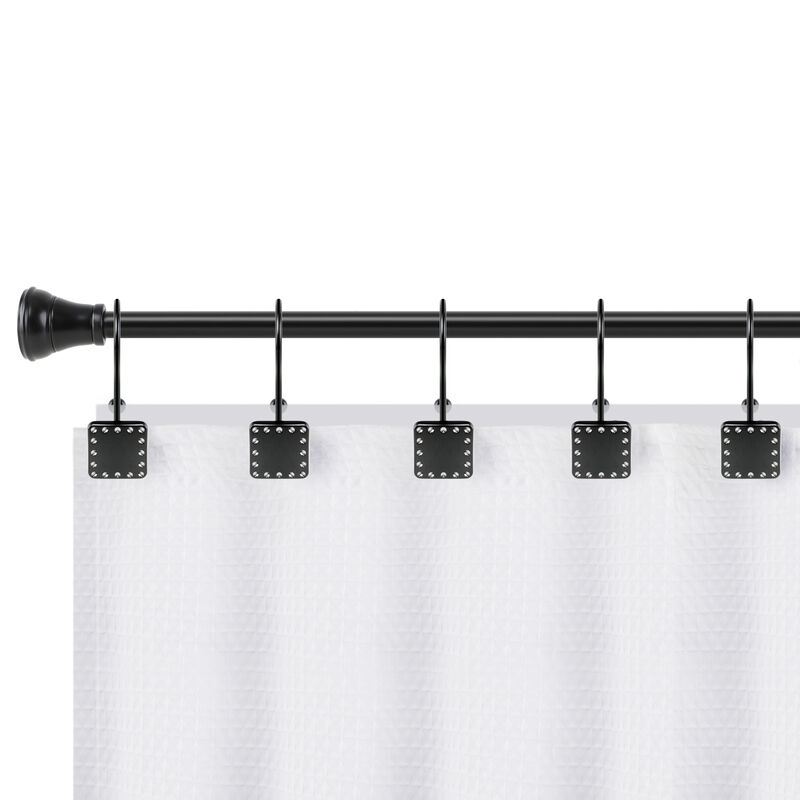 Metal Double Shower Curtain Hooks, Set of 12 image number 5