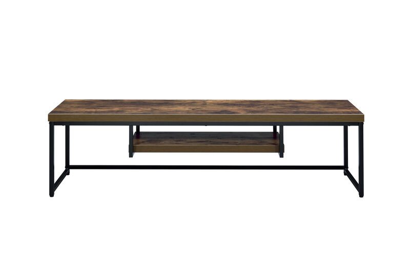 ACME Bob TV Stand, Weathered Oak & Black