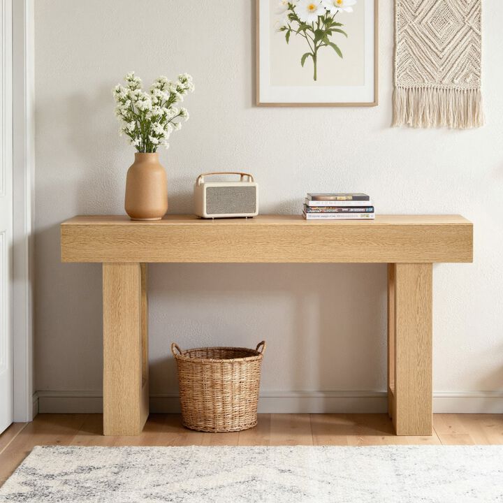 Farmhouse Console Table for Behind Sofa and Entryway Use