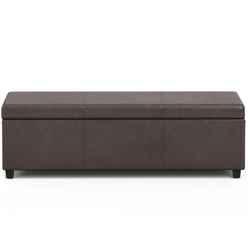 Simpli Home Avalon Extra Large Storage Ottoman Bench image number 2