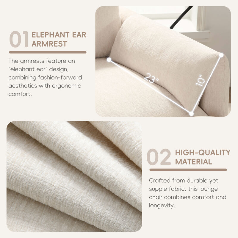 Merax Single Sofa with Storage Ottoman