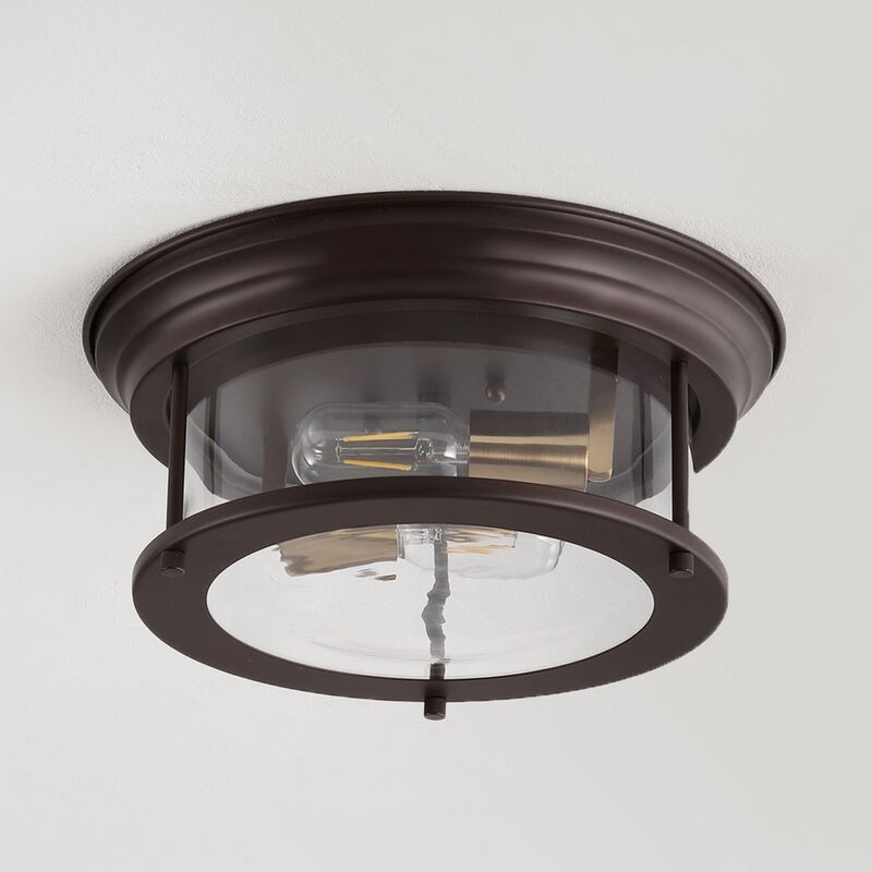 Lauren Metal/Glass LED Flush Mount