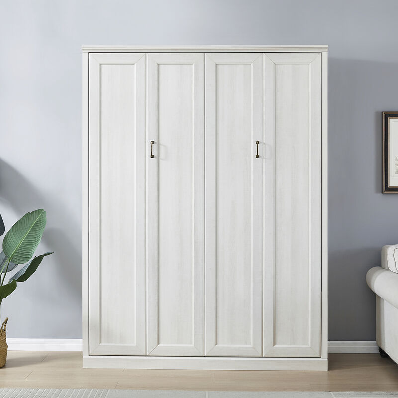 Merax Retro Style Murphy Bed  Wall Cabinet