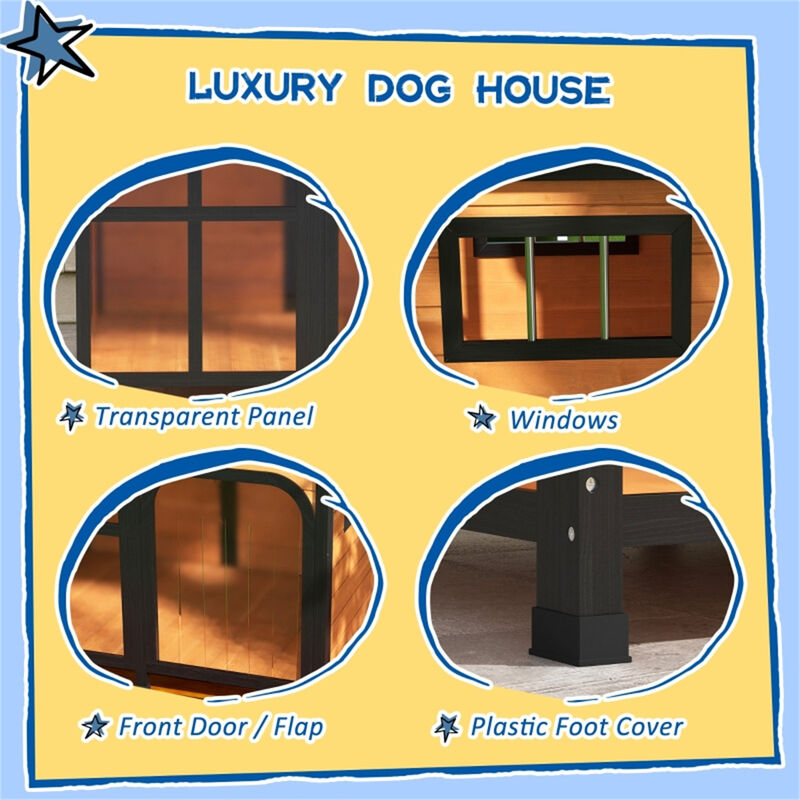 Outdoor and Indoor Dog House for Small Medium and Large Breeds