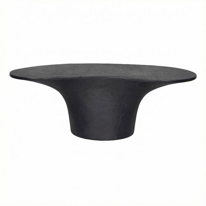 Starlight Canyon Home Outdoor Coffee Table, Fiberglass Reinforced Concrete Top, Contemporary Style