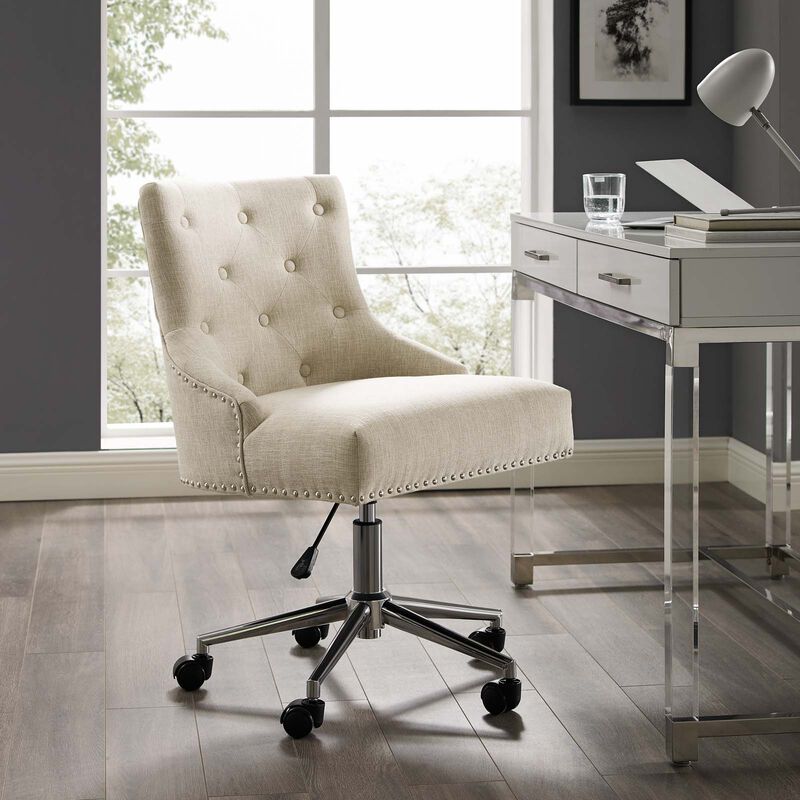 Modway Furniture - Regent Tufted Button Swivel Upholstered Fabric Office Chair