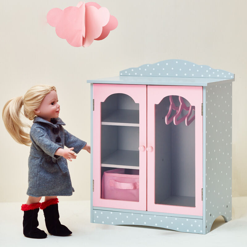 Olivia's Little World Polka Dots Princess Toy Closet with Hangers for 18" Dolls image number 5